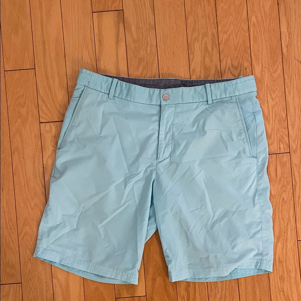 Nike Men's Sky Blue Flat Front Shorts